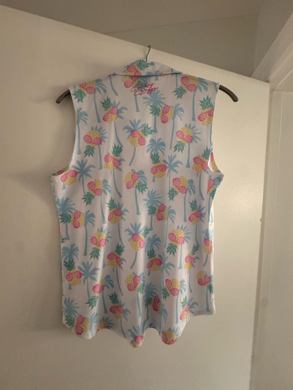 Sunday Swagger Women’s Golf Tank - Palm Print - Medium - Picture 2 of 2